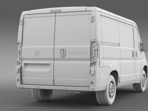 fiat ducato van l1h1 2015 3D Model