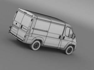 fiat ducato van l1h1 2015 Modelo 3D
