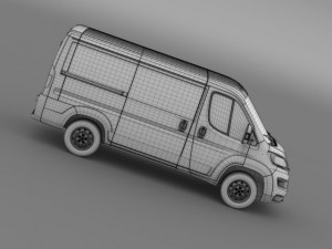 fiat ducato van l1h1 2015 Modelo 3D