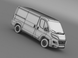 fiat ducato van l1h1 2015 Modelo 3D