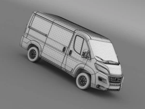 fiat ducato van l1h1 2015 3D Model