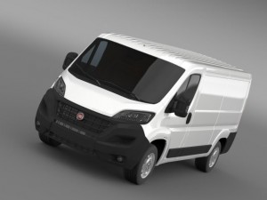 fiat ducato van l2h1 2015 3D Model