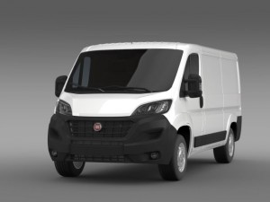 fiat ducato van l2h1 2015 Modello 3D