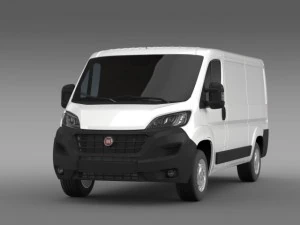 fiat ducato van l2h1 2015 3D Model