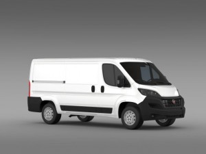 fiat ducato van l2h1 2015 Modello 3D