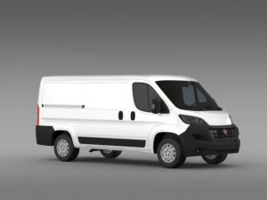 fiat ducato van l2h1 2015 3D Model