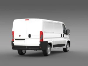 fiat ducato van l2h1 2015 3D Model