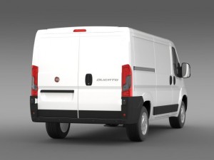 fiat ducato van l2h1 2015 Modello 3D