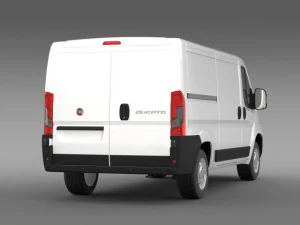 fiat ducato van l2h1 2015 3D Model