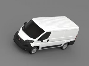 fiat ducato van l2h1 2015 3D Model