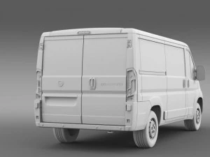 fiat ducato van l2h1 2015 3D Model