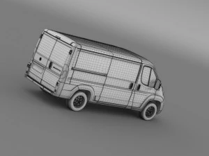 fiat ducato van l2h1 2015 3D Model