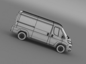 fiat ducato van l2h1 2015 Modello 3D
