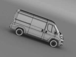 fiat ducato van l2h1 2015 3D Model