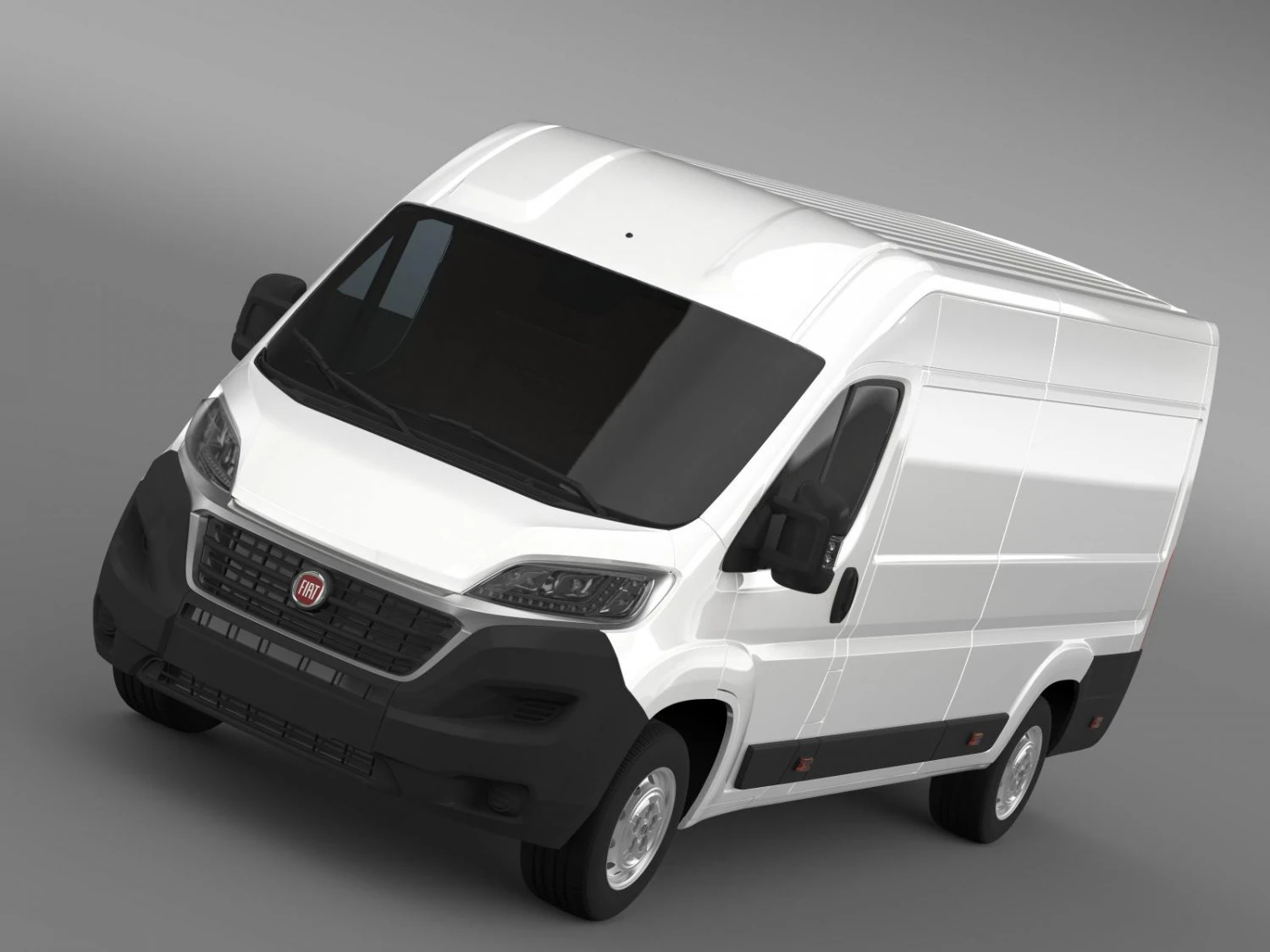 fiat ducato van l4h2 2015 3D Model .c4d .max .obj .3ds .fbx .stl .blend
