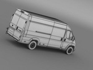 fiat ducato van l4h2 2015 3D Модель