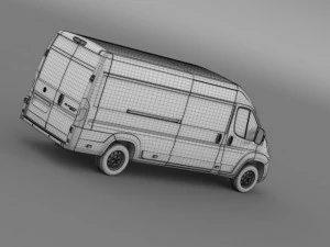 fiat ducato van l4h2 2015 3D Model