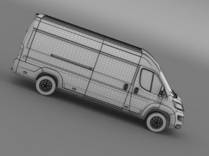 fiat ducato van l4h2 2015 3D Модель