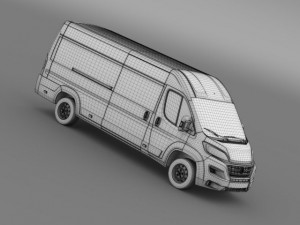 fiat ducato van l4h2 2015 3D Модель