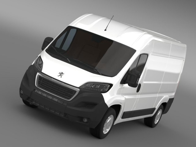 peugeot boxer van l2h2 2014 Model 3D .c4d .max .obj .3ds .fbx .stl .blend 