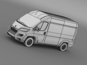 peugeot boxer van l2h2 2014 Model 3D