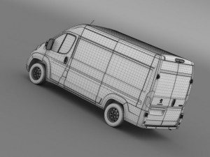 peugeot boxer van l2h2 2014 Model 3D