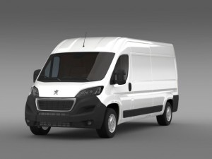 peugeot boxer van l3h2 2014 3D Model