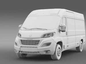 peugeot boxer van l4h2 2014 3D Model
