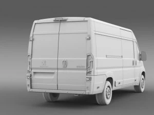 peugeot boxer van l4h2 2014 3D Model