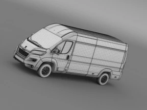 peugeot boxer van l4h2 2014 3D Model