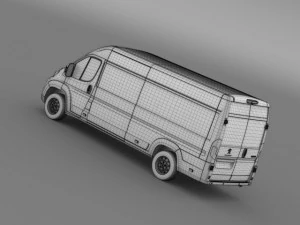 peugeot boxer van l4h2 2014 3D Model