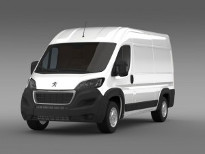 peugeot manager furgon l2h2 2014 3D Model