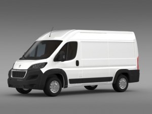 peugeot manager furgon l2h2 2014 3D Model