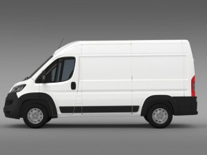 peugeot manager furgon l2h2 2014 3D Model