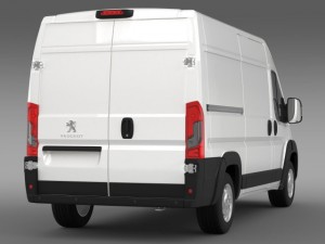 peugeot manager furgon l2h2 2014 3D Model