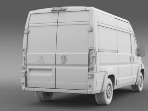 peugeot manager furgon l2h2 2014 3D Model