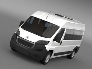 peugeot boxer minibus 2014 3D Model