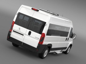 peugeot boxer minibus 2014 3D 模型