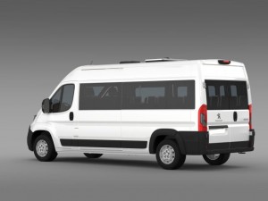 peugeot boxer minibus 2014 3D 模型