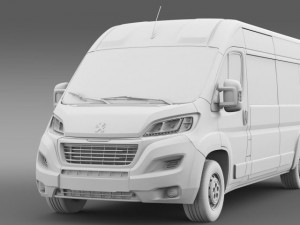 peugeot boxer minibus 2014 3D 模型