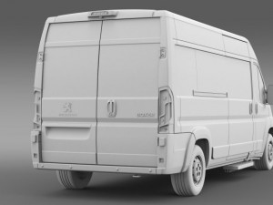 peugeot boxer minibus 2014 3D 模型