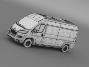 peugeot boxer minibus 2014 3D 模型