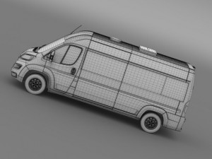 peugeot boxer minibus 2014 3D 模型