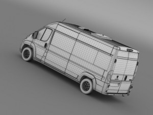 peugeot boxer minibus 2014 3D 模型