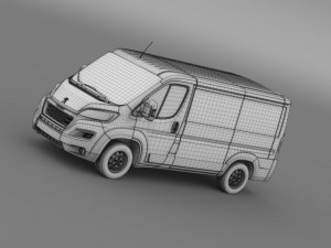 peugeot boxer van  l1h1 2014 Modello 3D