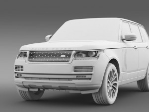 range rover autobiography lwb l405 2014 3D Model