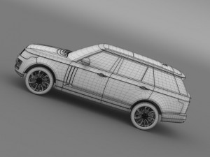 range rover autobiography lwb l405 2014 3D Model