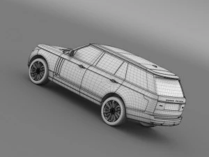 range rover autobiography lwb l405 2014 3D Model