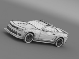 chevrolet camaro z28 police 2015 3Dモデル