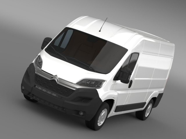 citroen jumper van l2h2 2015 3D Model .c4d .max .obj .3ds .fbx .stl .blend 
